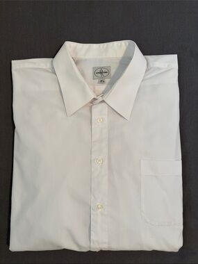 Line A Uomo White Long Sleeve Dress Shirt 18.5 34/35 Professional RN 99641